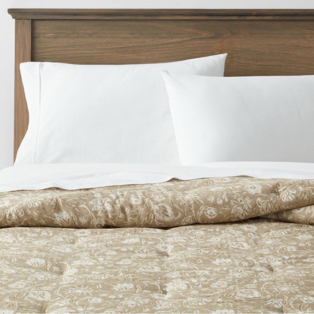 Threshold Floral Print Trad Cotton Voile Lofty Quilt - FULL/QUEEN